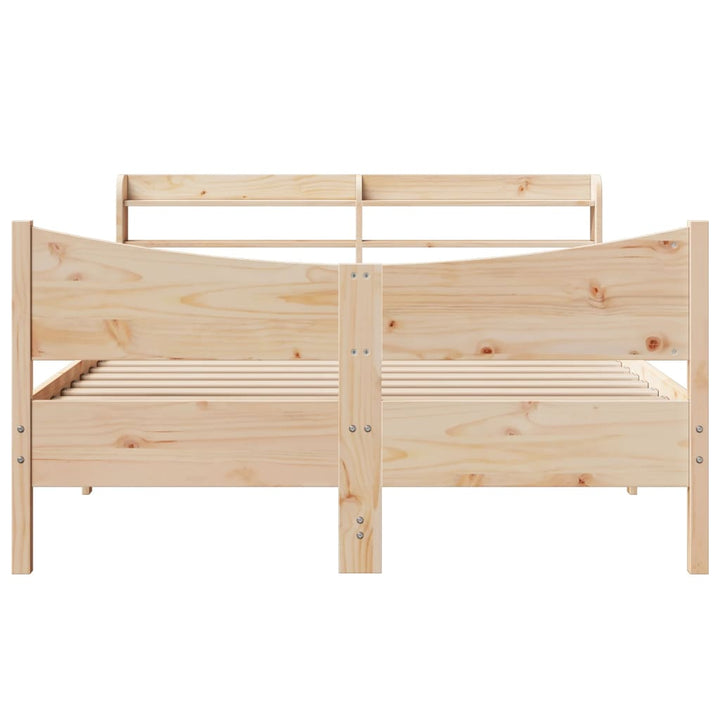 sengeramme med sengegavl 150x200 cm massivt fyrretræ