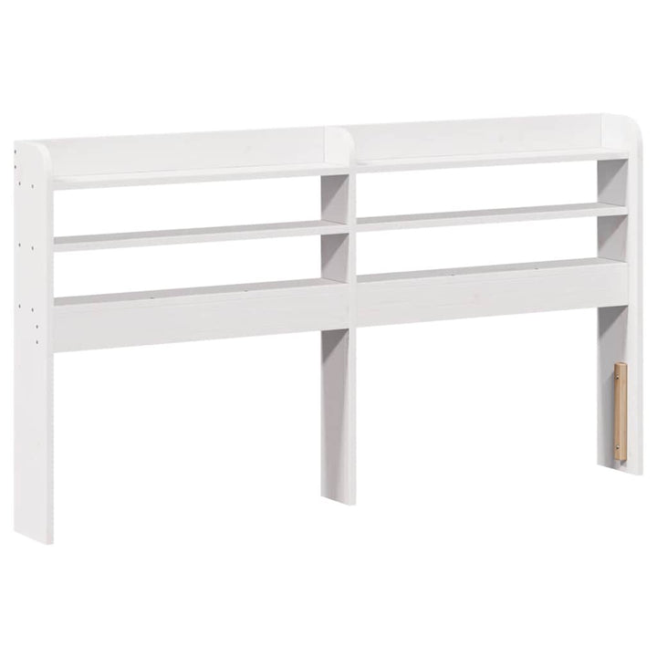 sengeramme med sengegavl 150x200 cm massivt fyrretræ hvid