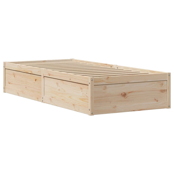sengeramme med sengegavl 90x190 cm massivt fyrretræ