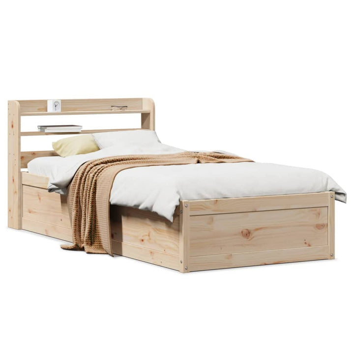 sengeramme med sengegavl 90x190 cm massivt fyrretræ