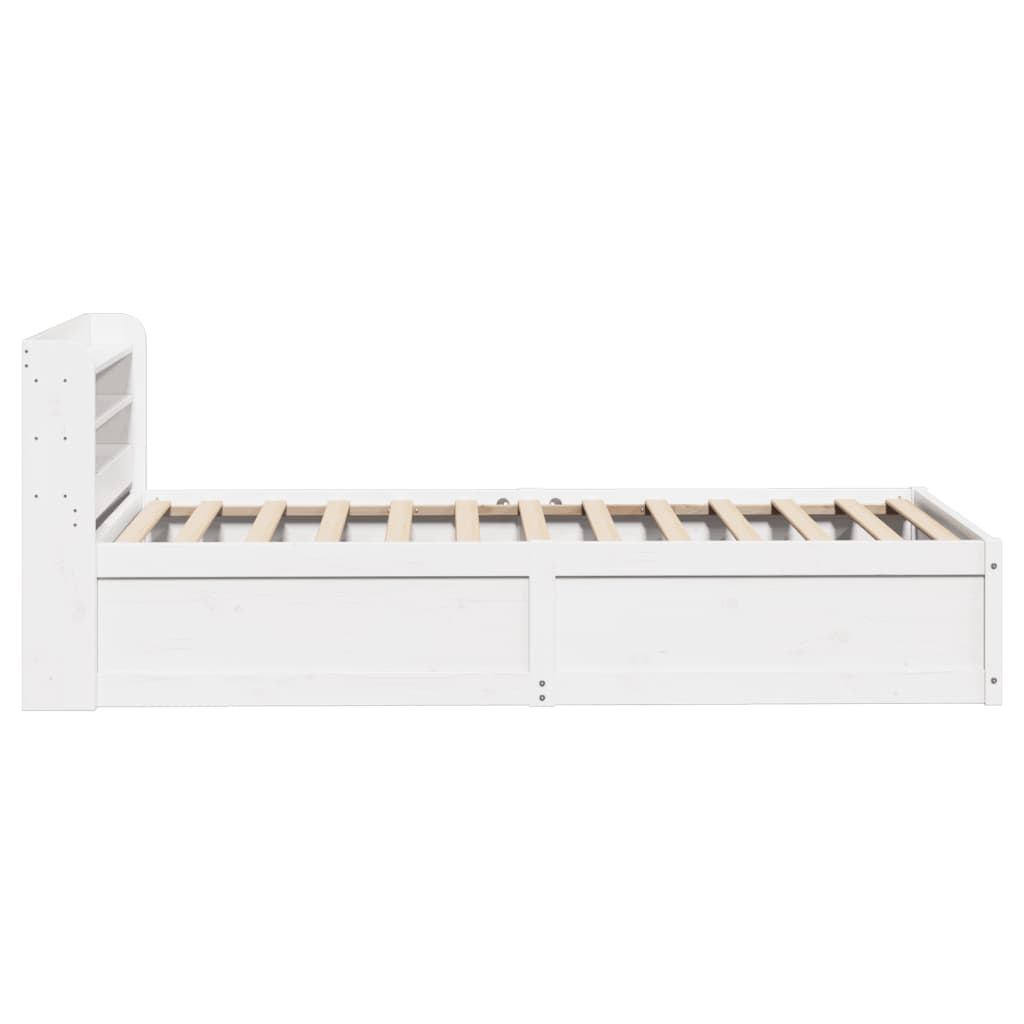 sengeramme med sengegavl 90x190 cm massivt fyrretræ hvid