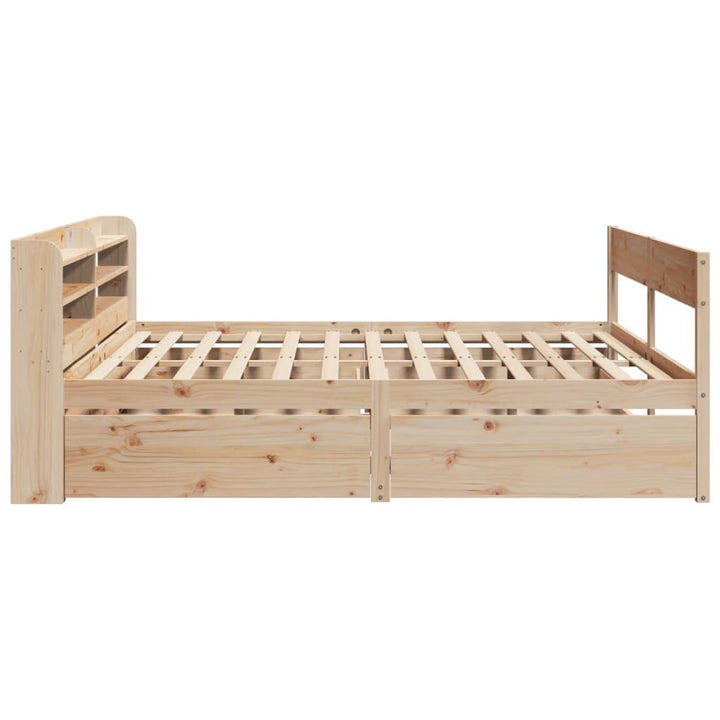 sengeramme uden madras 200x200 cm massivt fyrretræ