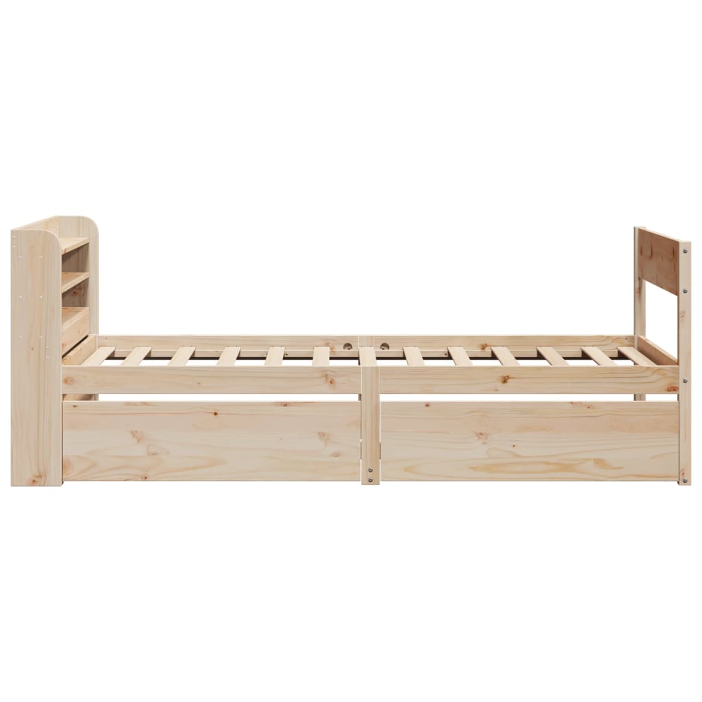 sengeramme uden madras 90x190 cm massivt fyrretræ