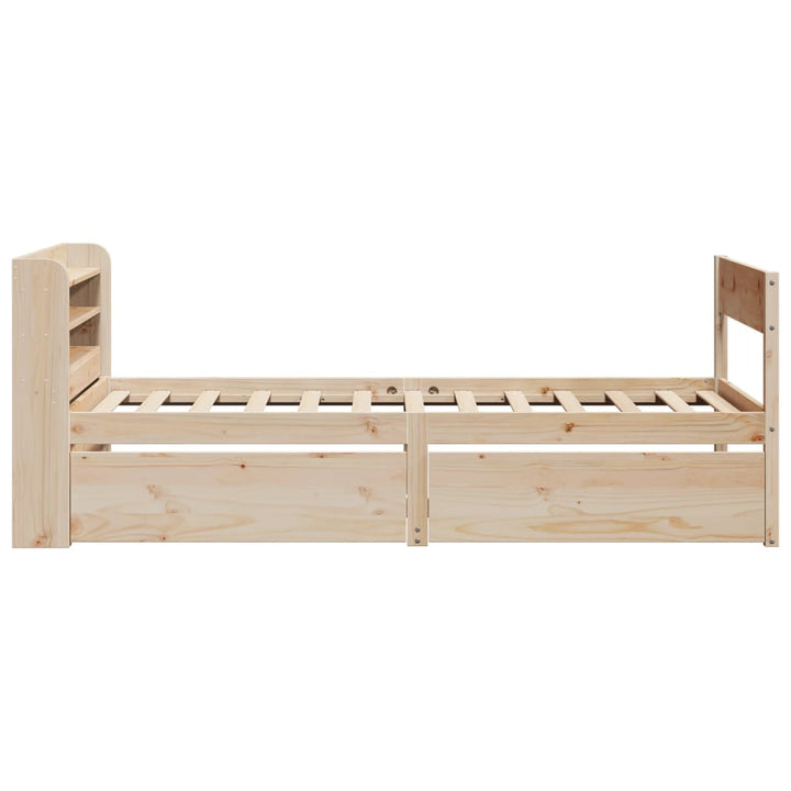 sengeramme uden madras 75x190 cm massivt fyrretræ
