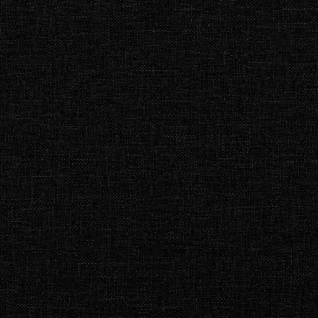 LED sengegavl med LED-lysstrimler Sort 200 cm Stof