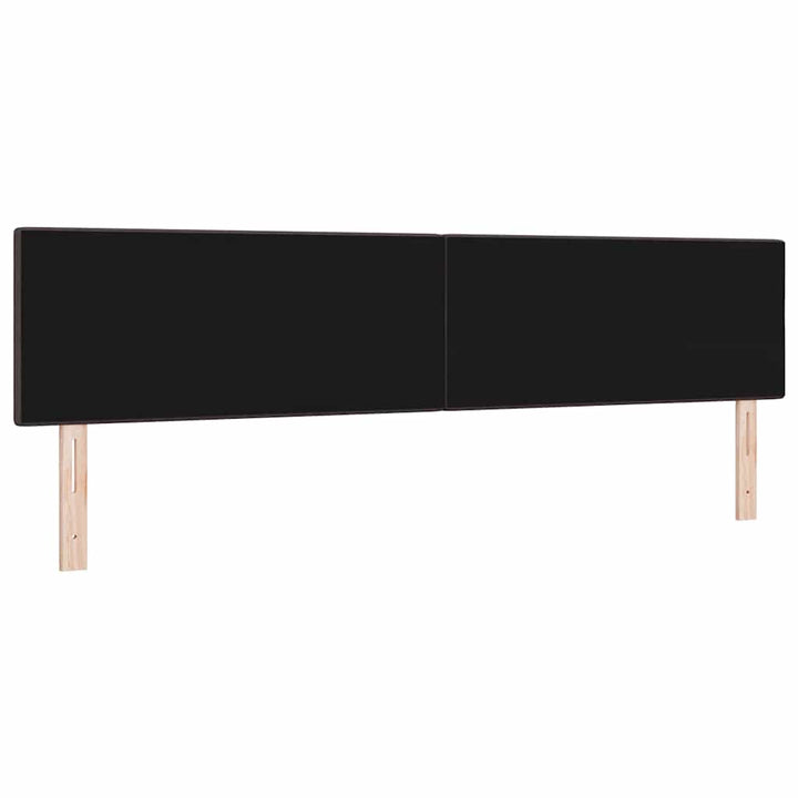 LED sengegavl med LED-lysstrimler Mørk Brun 200 cm Stof