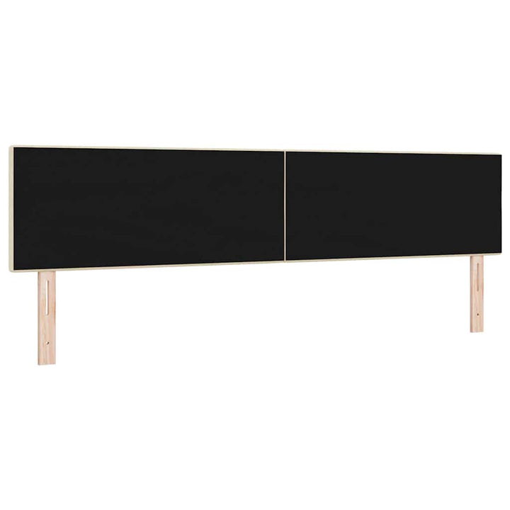 LED sengegavl med LED-lysstrimler Creme 200 cm Stof