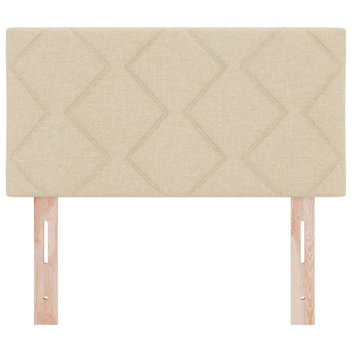 LED sengegavl Creme 80 cm Stof
