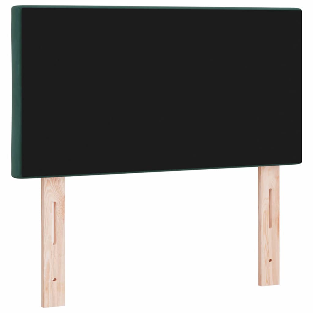 LED sengegavl Mørkegrøn 80 cm Fløjl