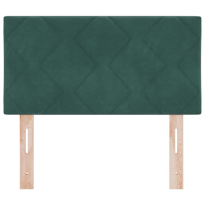 LED sengegavl Mørkegrøn 80 cm Fløjl