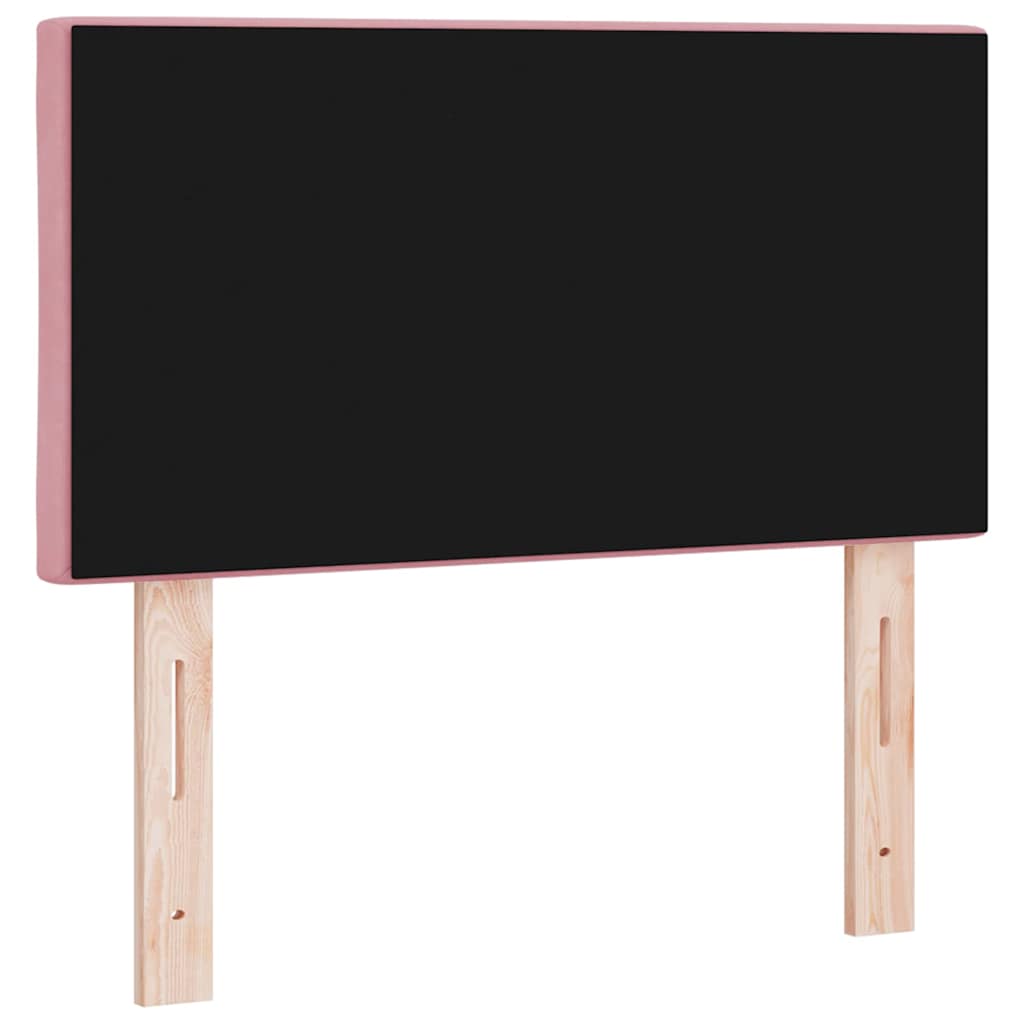 LED sengegavl Lyserød 80 cm Fløjl