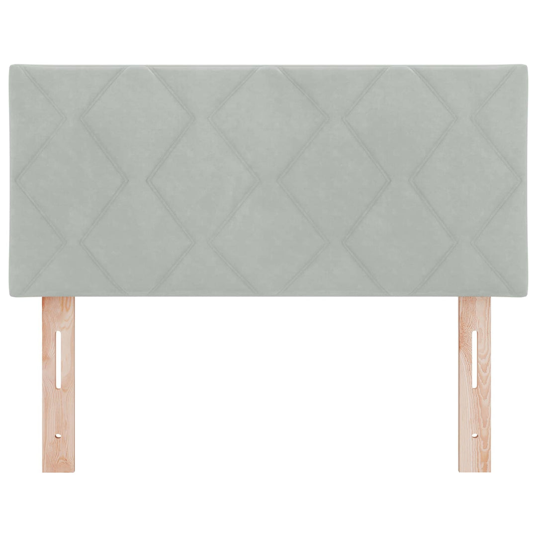 LED sengegavl Lysegrå 90 cm Fløjl