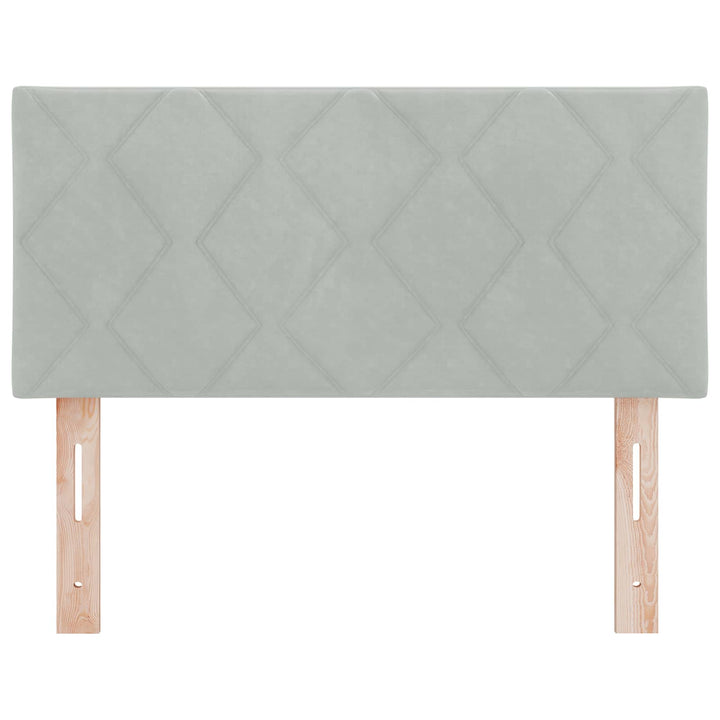 LED sengegavl Lysegrå 90 cm Fløjl