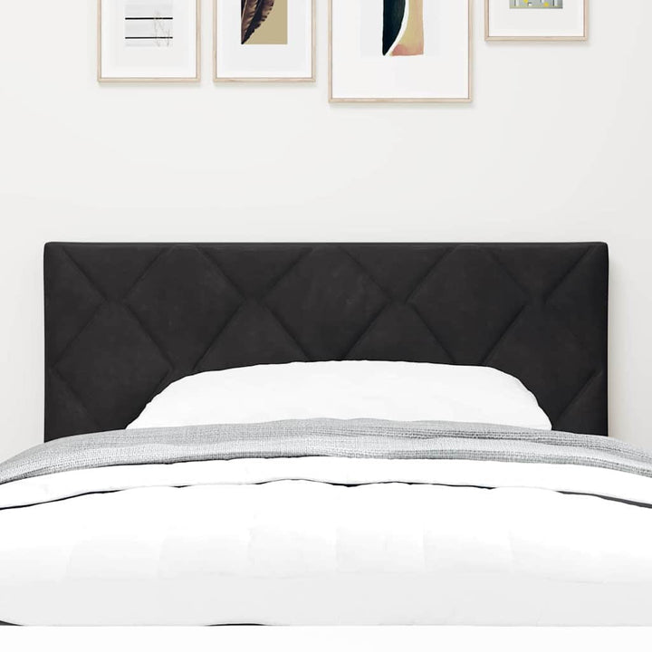 LED sengegavl Sort 90 cm Fløjl