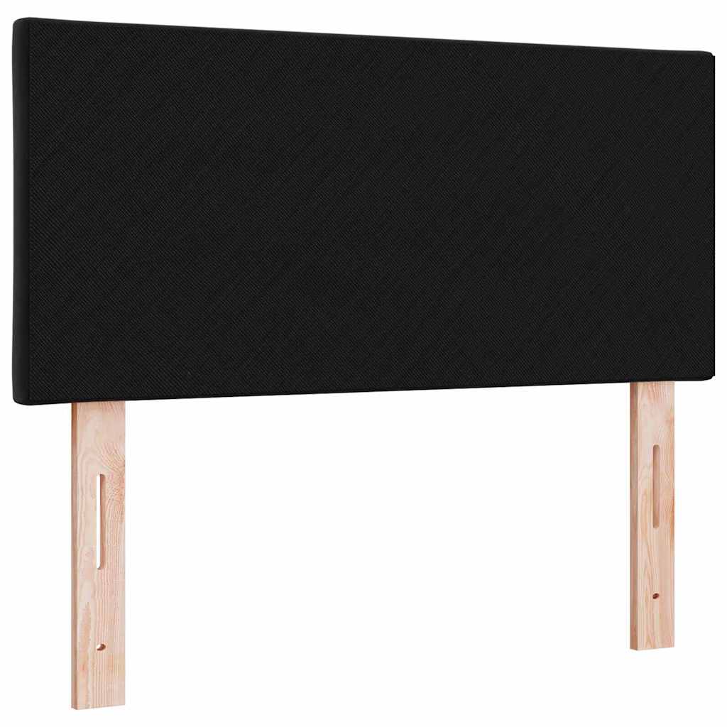 LED sengegavl Sort 100 cm Fløjl