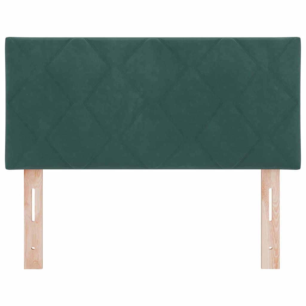 LED sengegavl Mørkegrøn 100 cm Fløjl