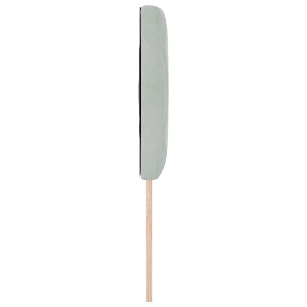 LED sengegavl Lysegrå 144 cm Fløjl