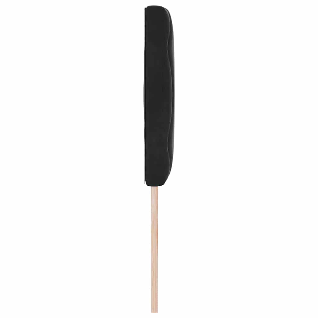LED sengegavl Sort 144 cm Fløjl