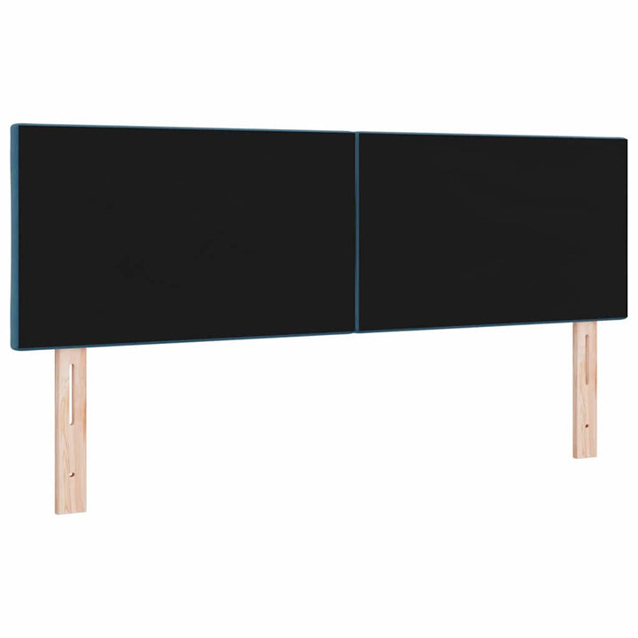 LED sengegavl Mørk blå 144 cm Fløjl