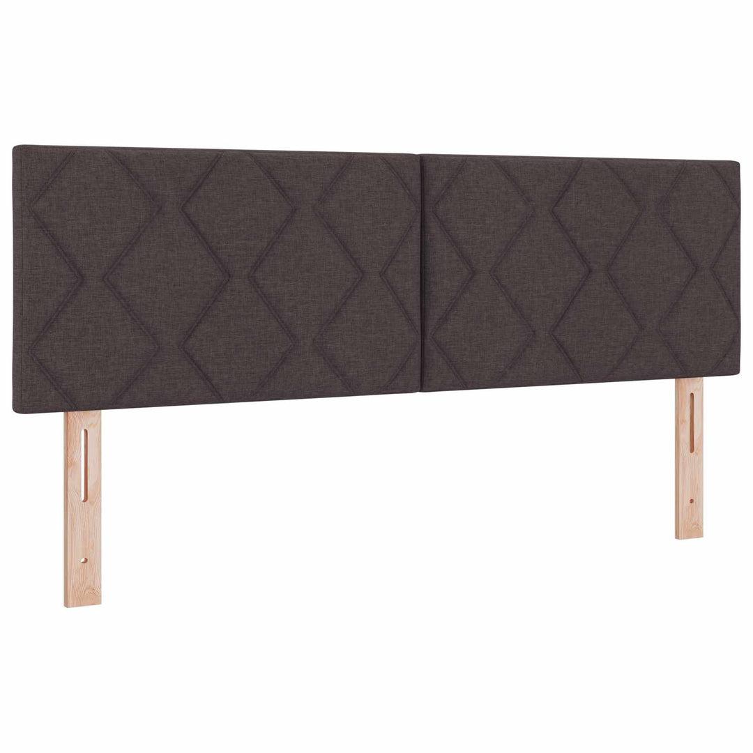 LED sengegavl Lysegrå 160 cm Stof