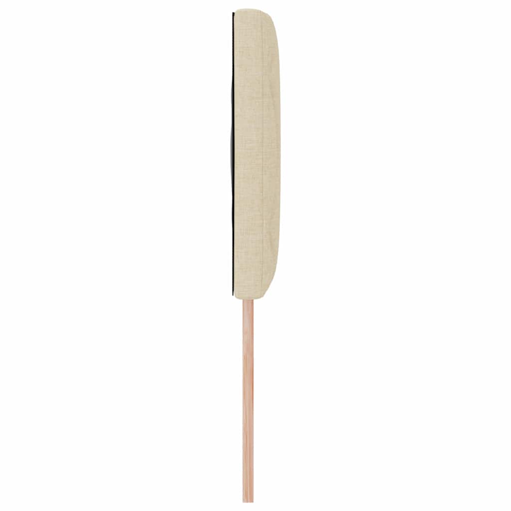 LED sengegavl Creme Stof