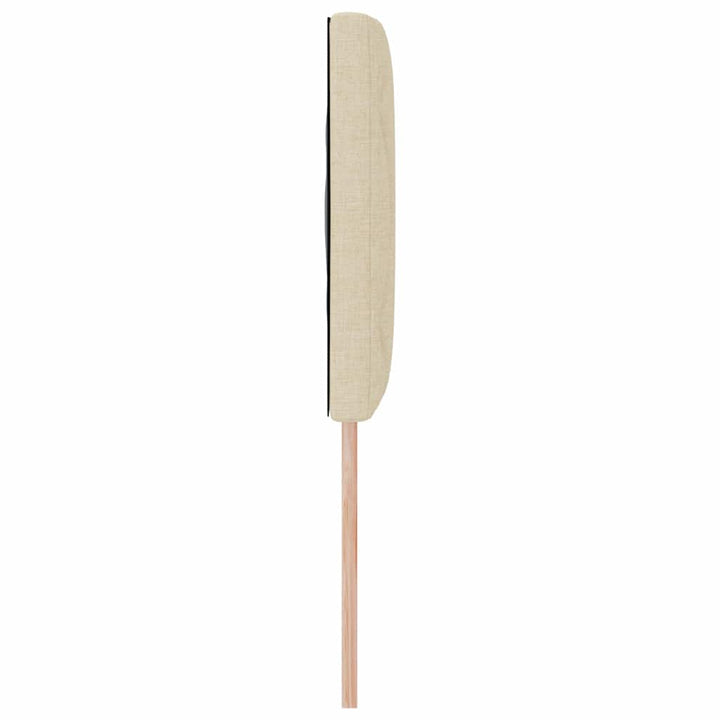 LED sengegavl Creme Stof