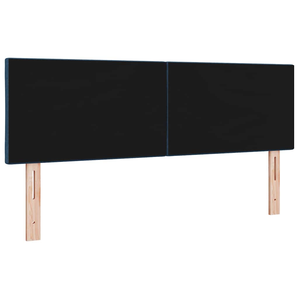 LED sengegavl Blå 160 cm Stof