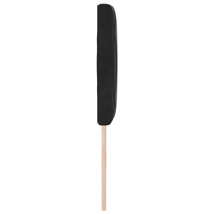 LED sengegavl Sort 160 cm Fløjl