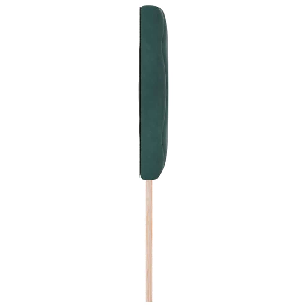 LED sengegavl Mørkegrøn 160 cm Fløjl