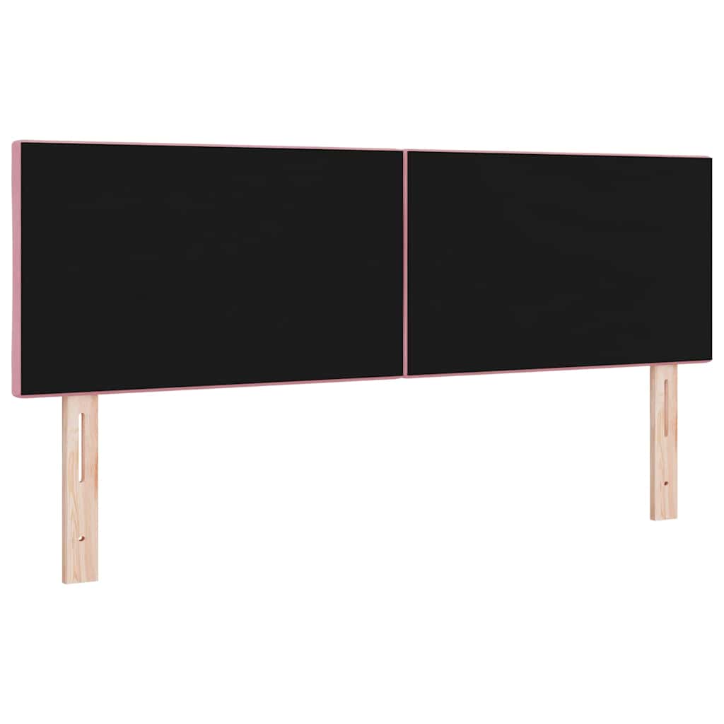 LED sengegavl Lyserød 160 cm Fløjl