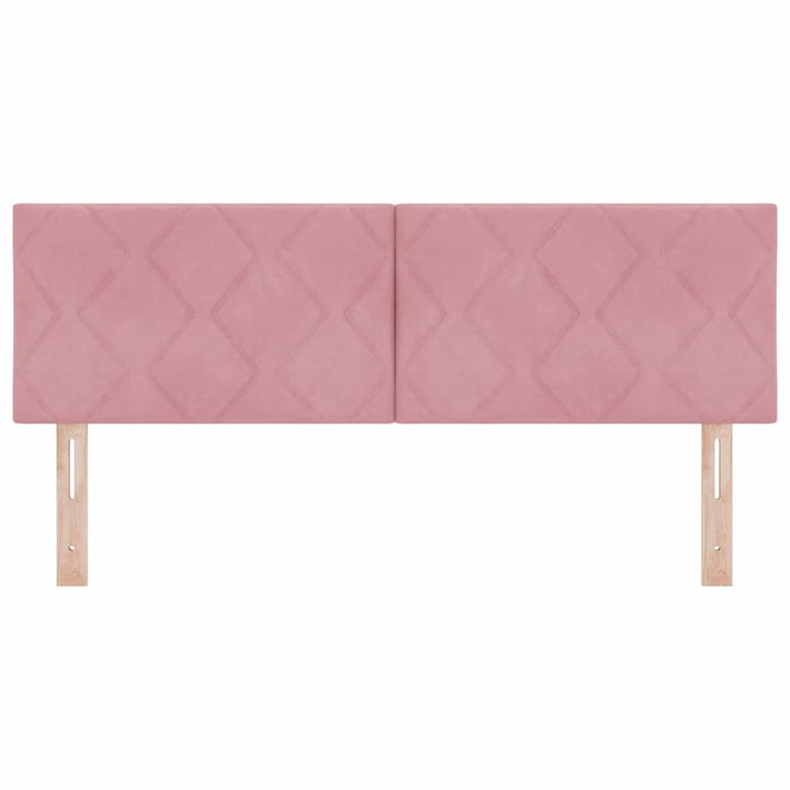 LED sengegavl Lyserød 160 cm Fløjl