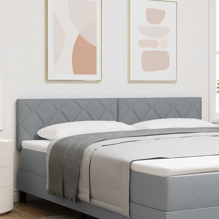 LED sengegavl Lysegrå 180 cm Stof