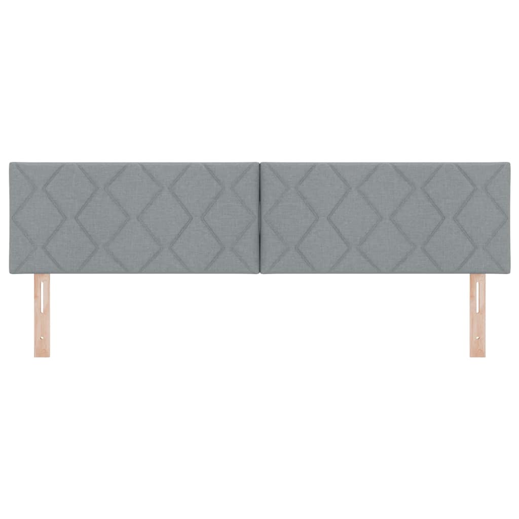 LED sengegavl Lysegrå 180 cm Stof