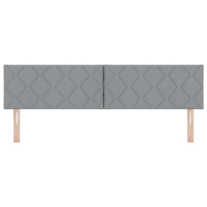 LED sengegavl Lysegrå 180 cm Stof