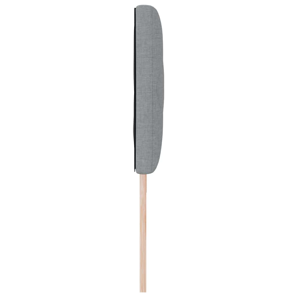 LED sengegavl Lysegrå 180 cm Stof