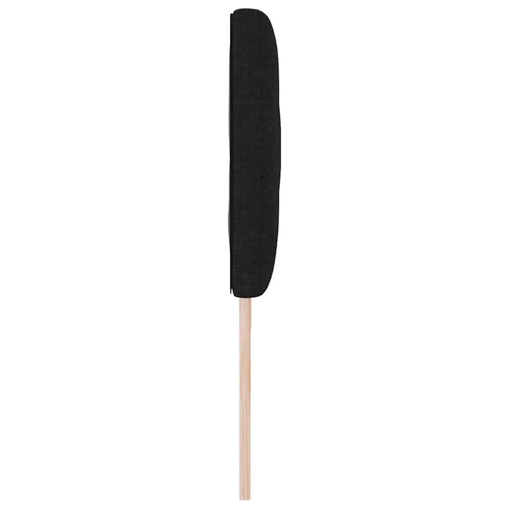 LED sengegavl Sort 180 cm Stof
