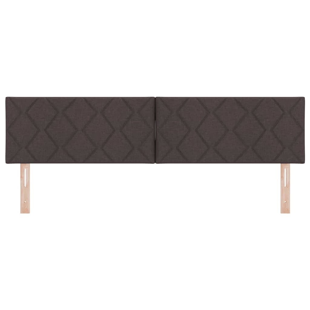 LED sengegavl Brun 180 cm Stof
