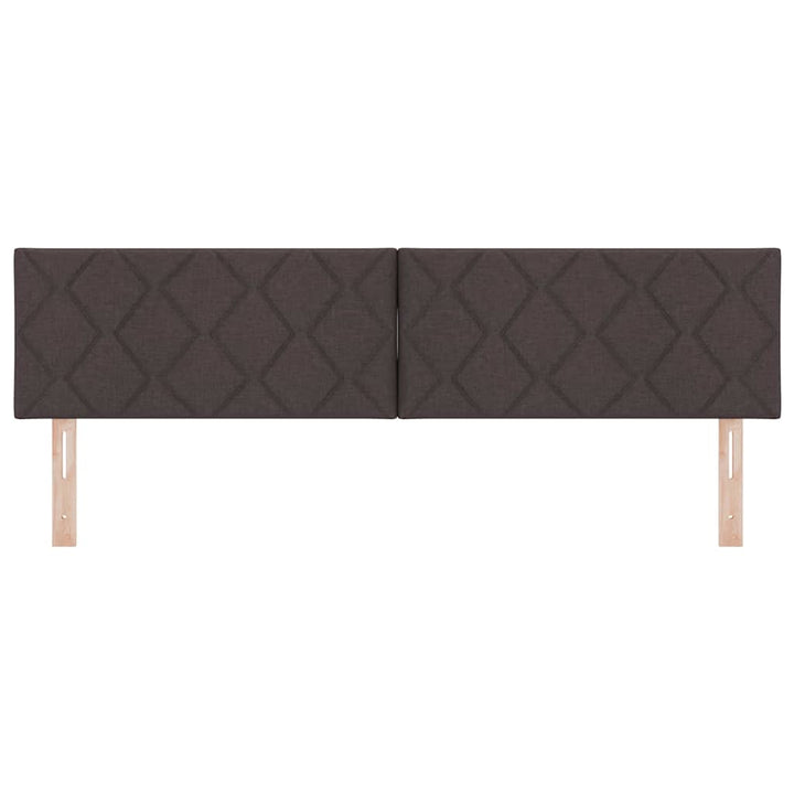 LED sengegavl Brun 180 cm Stof