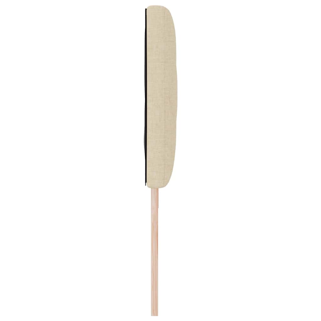 LED sengegavl Creme 180 cm Stof