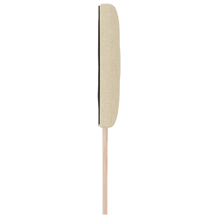 LED sengegavl Creme 180 cm Stof