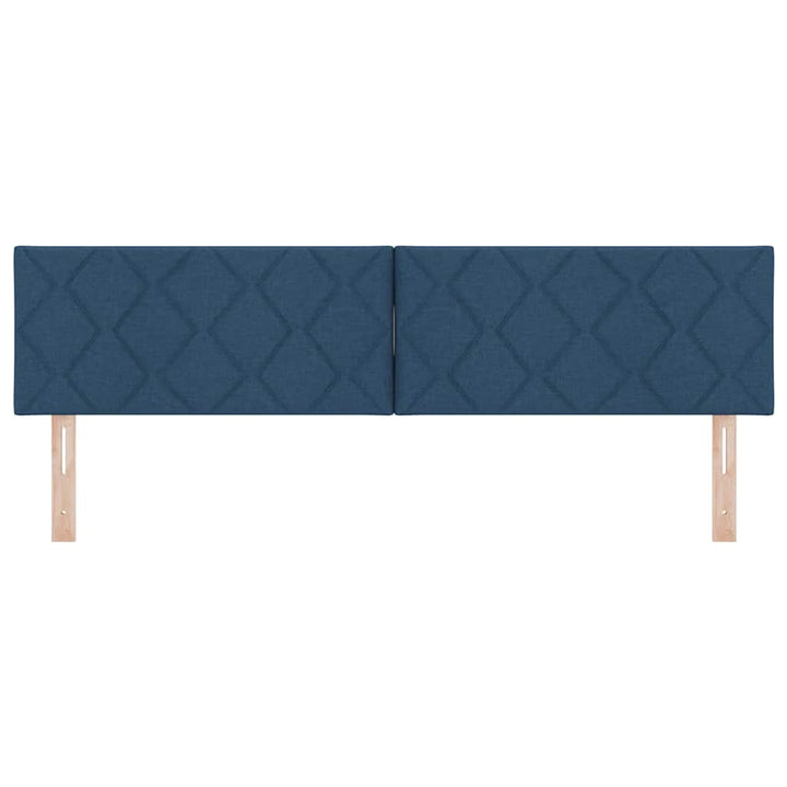 LED sengegavl Blå 180 cm Stof
