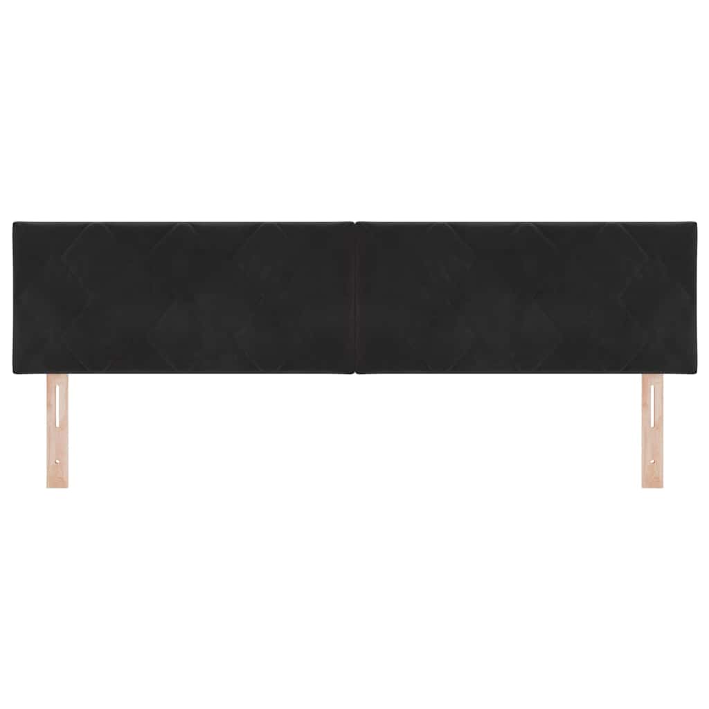 LED sengegavl Sort 180 cm Fløjl