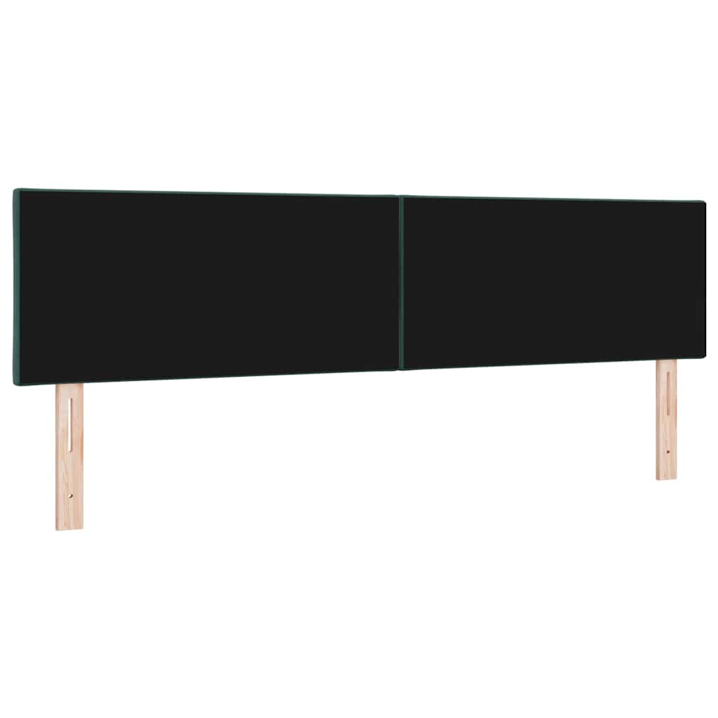 LED sengegavl Mørkegrøn 180 cm Fløjl