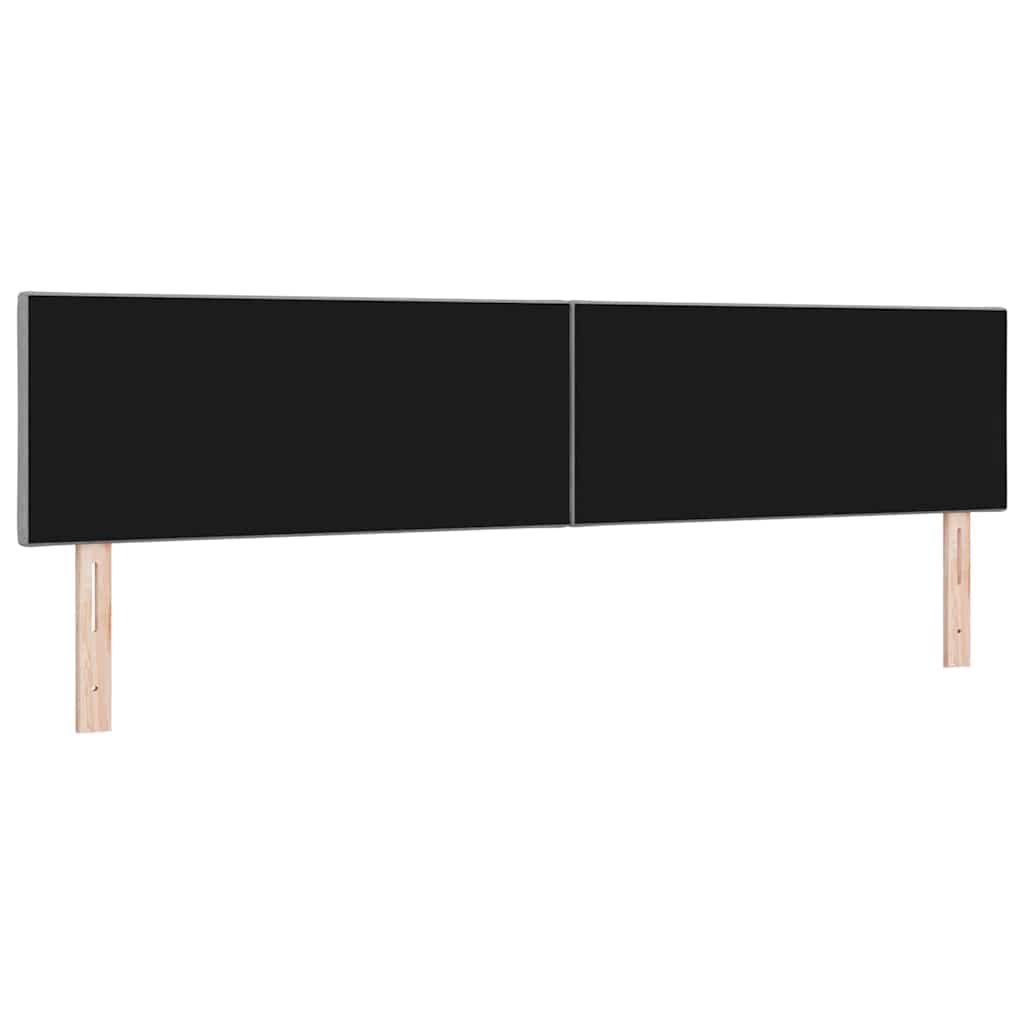 LED sengegavl Lysegrå 200 cm Stof