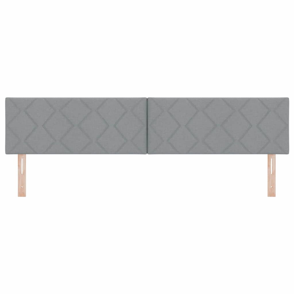 LED sengegavl Lysegrå 200 cm Stof