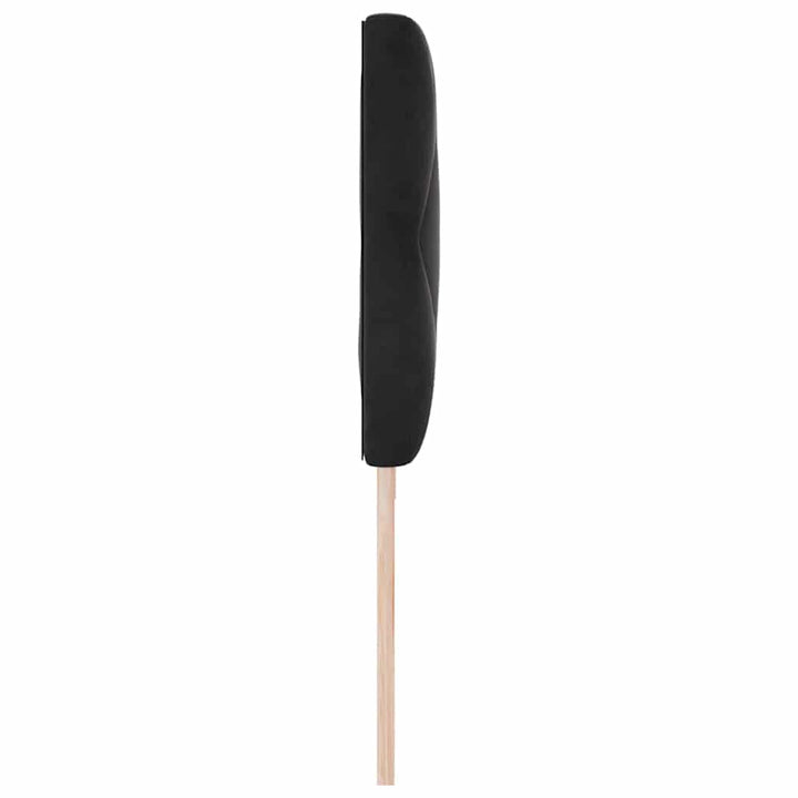LED sengegavl Sort 200 cm Fløjl