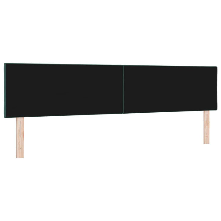 LED sengegavl Mørkegrøn 200 cm Fløjl