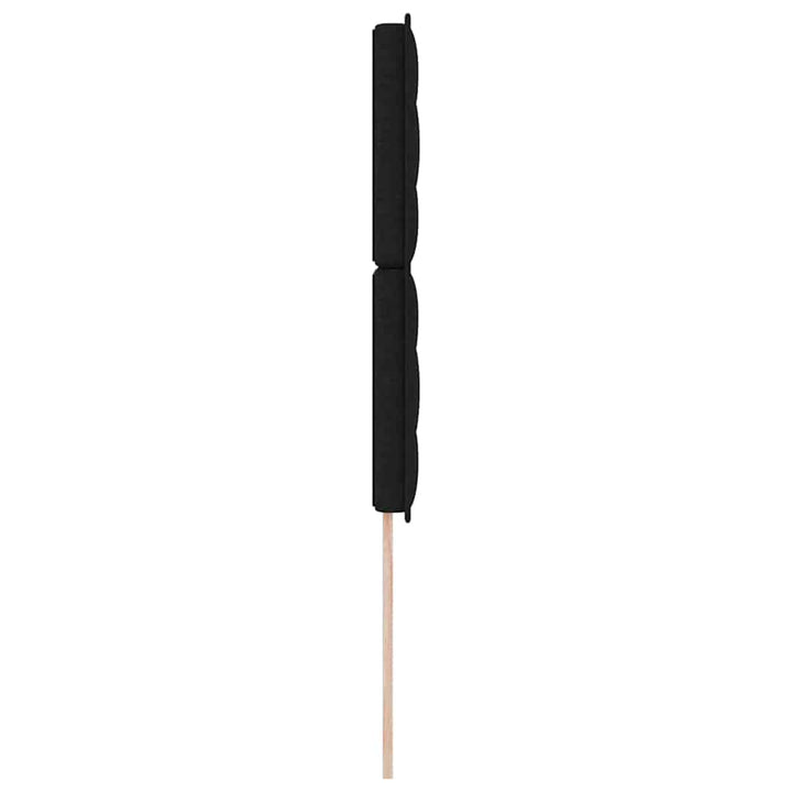 LED sengegavl med LED-lysstrimler Sort 90 cm Stof