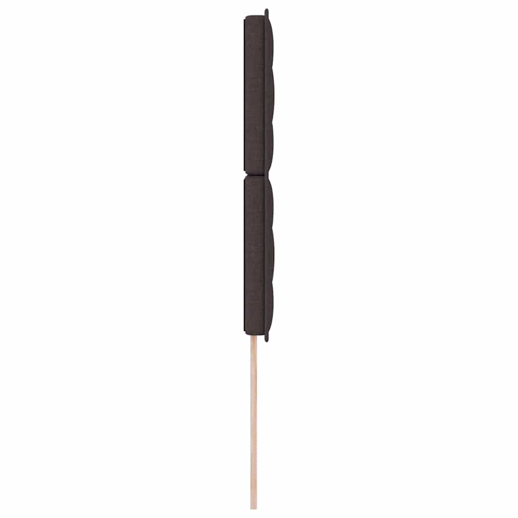 LED sengegavl med LED-lysstrimler Mørk Brun 90 cm Stof