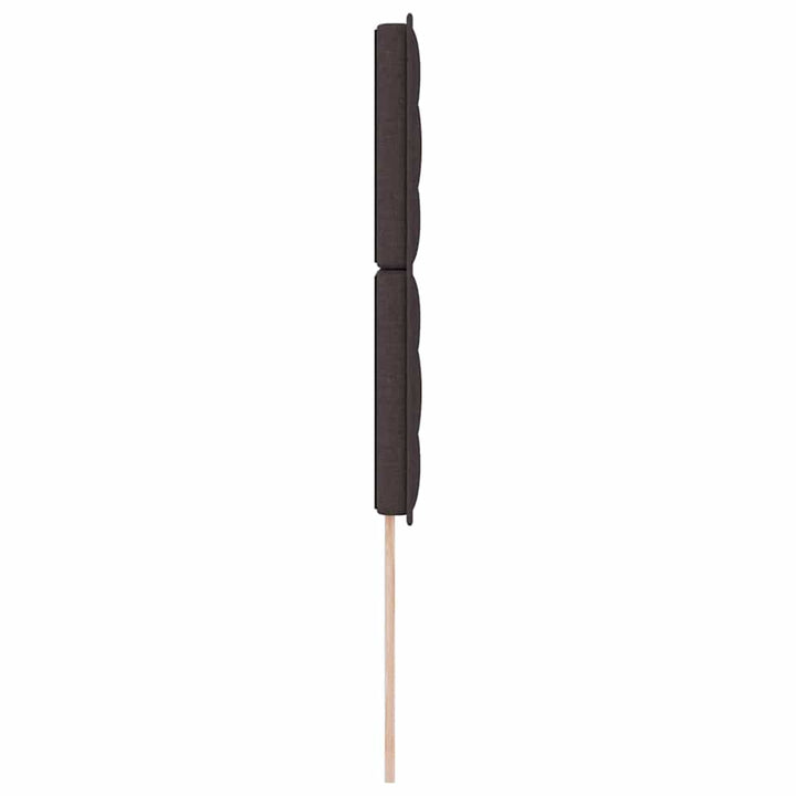 LED sengegavl med LED-lysstrimler Mørk Brun 90 cm Stof